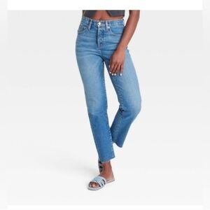 Universal Thread Women's 80's Slim Mid Rise Fitted Hip And Thigh Slim Leg